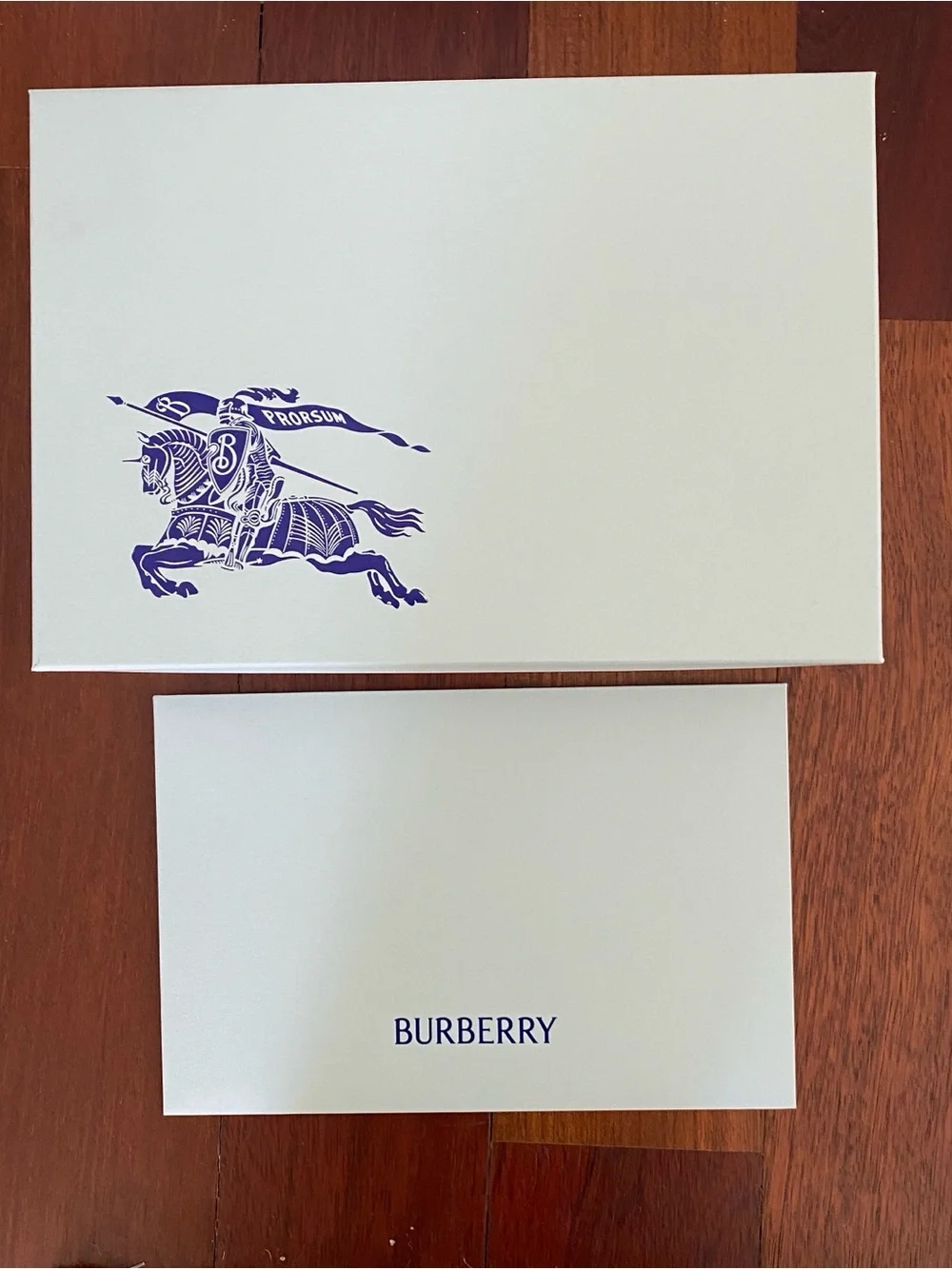 BURBERRY Empty BOX Approximately 10 In X 7 X 4 + Envelope Receipt Paper Sticker